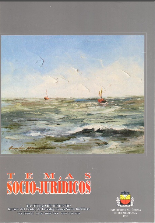 					Ver Vol. 24 Núm. 50 (2006): Temas Socio - Jurídicos
				