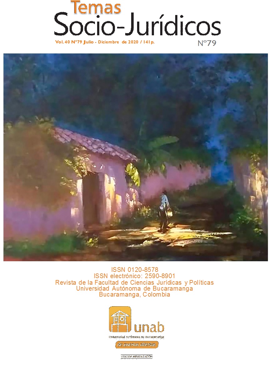 					Ver Vol. 40 Núm. 79 (2020): Temas Socio-Jurídicos
				